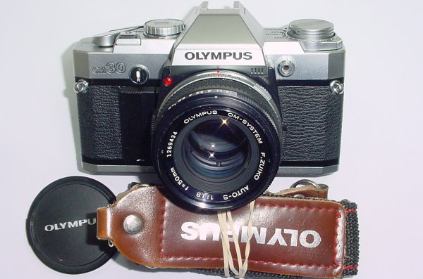 Olympus OM30 35mm Film SLR Manual Camera with Olympus 50mm f/1.8 Zuiko Lens