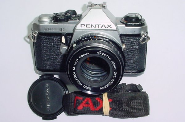 Pentax ME Super 35mm Film manual SLR Camera with Rikenon 50mm f/1.7 Lens