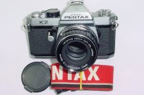 Pentax K2 35mm Film SLR Manual Camera with Pentax-M 55mm F/2 SMC Lens