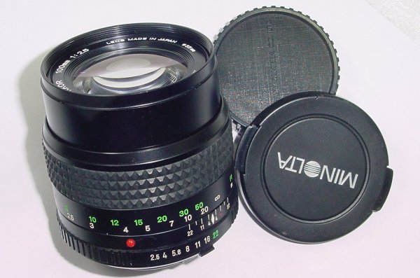 Minolta 100mm F/2.5 MD TELE ROKKOR Manual Focus Portrait Lens