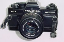 PRAKTICA electronic BCA 35mm Film SLR Manual Camera + Pentacon 50/1.8 MC Lens