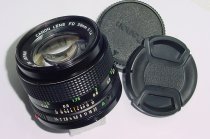 Canon 50mm F/1.4 FD Standard Manual Focus Lens FD Mount - Excellent