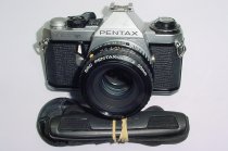 Pentax ME Super 35mm Film Manual SLR Camera with Pentax-M 50mm f/2 smc Lens