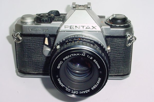 Pentax ME Super 35mm Film Manual SLR Camera with Pentax-M 50mm f/2 smc Lens