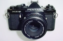 Pentax ME Super 35mm Film Manual SLR Camera with Pentax-M 50mm f/2 smc Lens Pentax ME Super 35mm Film Manual SLR Camera with Pentax-M 50mm f/2 smc Lens