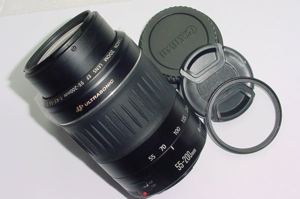 Canon 55-200mm F/4.5-5.6 EF USM II Auto and manual Focus Zoom Lens - MINT