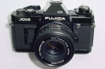 Fujica AX-3 35mm Film SLR Manual Camera with X-Fujinon 50/1.9 FM Lens in Black