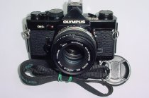 Olympus OM-2N MD 35mm Film SLR Manual Camera + Olympus 50/1.8 Zuiko Lens - Black