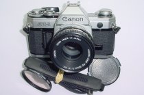 Canon AT-1 35mm SLR Film Manual Camera with Canon 50mm F/1.8 FD S.C. Lens