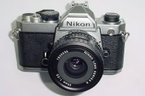 Nikon FM 35mm Film SLR Manual Camera + Nikon 35/2.5 Series E AIs Lens