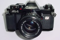 Canon AL-1 QF 35mm SLR Film Manual Camera + Canon 50mm F/1.4 FD Lens - Black