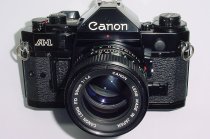 Canon A-1 35mm SLR Film Manual Camera with Canon 50mm F/1.4 FD Lens Excellent