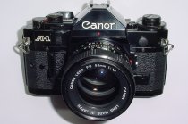 Canon A-1 35mm SLR Film Manual Camera with Canon 50mm F/1.4 FD Lens Excellent