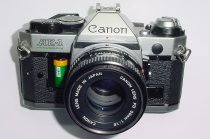 Canon AE-1 Program 35mm SLR Film Manual Camera + Canon 50mm F/1.8 FD Lens - Ex++