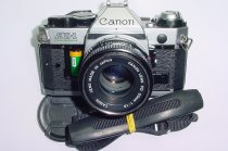 Canon AE-1 Program 35mm SLR Film Manual Camera + Canon 50mm F/1.8 FD Lens - Ex++