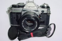 Canon AE-1 Program 35mm SLR Film Manual Camera + Canon 50mm F/1.8 FD Lens - Ex++