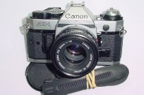 Canon AE-1 Program 35mm SLR Film Manual Camera + Canon 50mm F/1.8 FD S.C. Lens