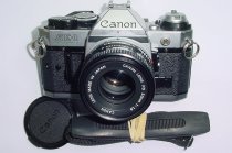 Canon AE-1 Program 35mm SLR Film Manual Camera with Canon 50mm F/1.8 FD Lens