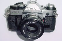 Canon AE-1 Program 35mm SLR Film Manual Camera with Canon 50mm F/1.8 FD Lens