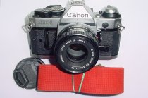 Canon AE-1 Program 35mm SLR Film Manual Camera with Canon 50mm F/1.8 FD Lens