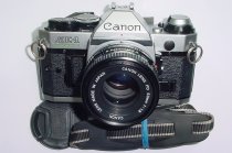 Canon AE-1 Program 35mm SLR Film Manual Camera with Canon 50mm F/1.8 FD Lens