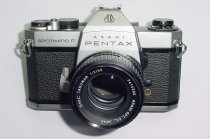 Pentax Spotmatic SP F 35mm Film SLR Manual Camera + Takumar 55mm F/2 SMC Lens