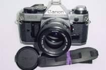 Canon AE-1 Program 35mm SLR Film Manual Camera + Canon 50/1.4 FD Lens Excellent