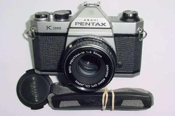 Pentax K1000 35mm Film SLR Manual Camera + Pentax-M 50mm F/2 SMC Lens