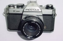 Pentax K1000 35mm Film SLR Manual Camera + Pentax-M 50mm F/2 SMC Lens