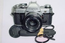 Canon AE-1 35mm SLR Film Manual Camera with Canon 50mm F/1.8 FD Lens