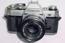 Canon AE-1 35mm SLR Film Manual Camera with Canon 50mm F/1.8 FD Lens