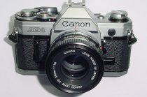 Canon AE-1 35mm SLR Film Manual Camera with Canon 50mm F/1.8 FD Lens