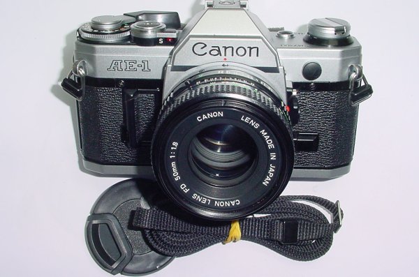 Canon AE-1 35mm SLR Film Manual Camera with Canon 50mm F/1.8 FD Lens