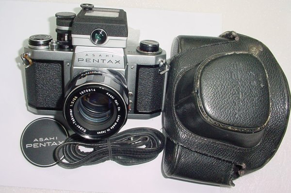 Pentax S1a ASAHI 35mm SLR Film Manual Camera + Super-Takumar 55/2 Lens + Light Meter