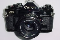 Canon A-1 35mm SLR Film Manual Camera with Canon 50mm F/1.8 FD Lens