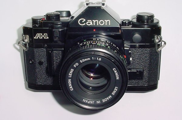 Canon A-1 35mm SLR Film Manual Camera with Canon 50mm F/1.8 FD Lens