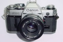 Canon AE-1 35mm SLR Film Manual Camera with Canon 50mm F/1.8 FD Lens