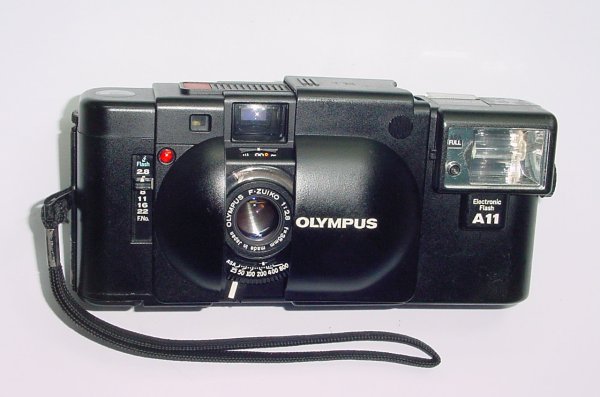 Olympus XA 35mm Film Rangefinder Camera with F.Zuiko 35mm F/2.8 Lens + A11 Flash