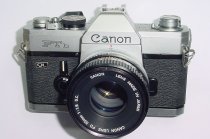 Canon FTb QL 35mm Film SLR Manual Camera with Canon 50mm F/1.8 FD S.C. Lens