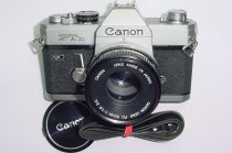 Canon FTb QL 35mm Film SLR Manual Camera with Canon 50mm F/1.8 FD S.C. Lens