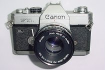 Canon FTb QL 35mm Film SLR Manual Camera with Canon 50mm F/1.8 FD S.C. Lens