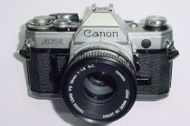 Canon AE-1 35mm SLR Film Manual Camera with Canon 50mm F/1.8 FD S.C. Lens