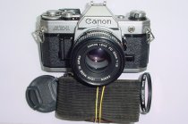 Canon AE-1 35mm SLR Film Manual Camera with Canon 50mm F/1.8 FD S.C. Lens