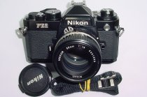 Nikon FE2 35mm Film SLR Manual Camera with Nikon 50mm f/1.4 NIKKOR Lens - Silver