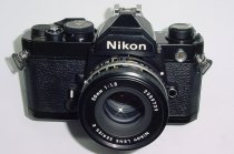 Nikon FM 35mm Film SLR Manual Camera with Nikon 50/1.8 Nikkor AI Lens - Black