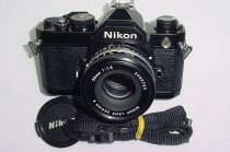 Nikon FM 35mm Film SLR Manual Camera with Nikon 50/1.8 Nikkor AI Lens - Black