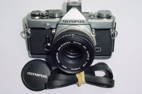 Olympus OM-1N MD 35mm Film SLR Manual Camera with Olympus 50/1.8 Zuiko Lens