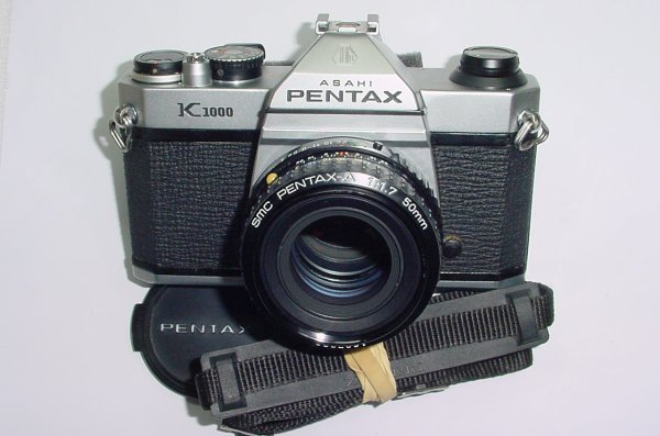 Pentax K1000 35mm Film SLR Manual Camera + Pentax-A 50mm F/1.7 SMC Lens