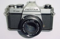 Pentax K1000 35mm Film SLR Manual Camera + Pentax-M 50mm F/1.7 SMC Lens