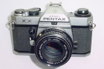 Pentax KX 35mm Film SLR Manual Camera with Pentax-M 50mm F/1.7 SMC Lens